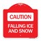 Signmission Designer Series Falling Ice and Snow, Red & White Aluminum Architectural Sign, 18" H, RW-1818-24286 A-DES-RW-1818-24286 - alternate 1